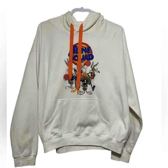 FREEZE Space Jam 2 Tune Squad Looney Tunes White Hoodie Size XL - Picture 1 of 6